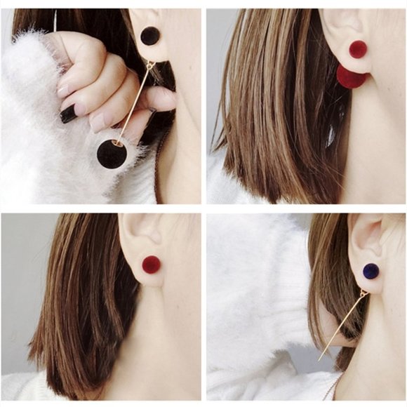 Earrings Women Ball Bohemian Hoop Cute Trendy Jewelry - Picture 7 of 10